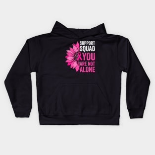 Breast Cancer Sunflower Support Squad We Wear Pink Women Kids Hoodie